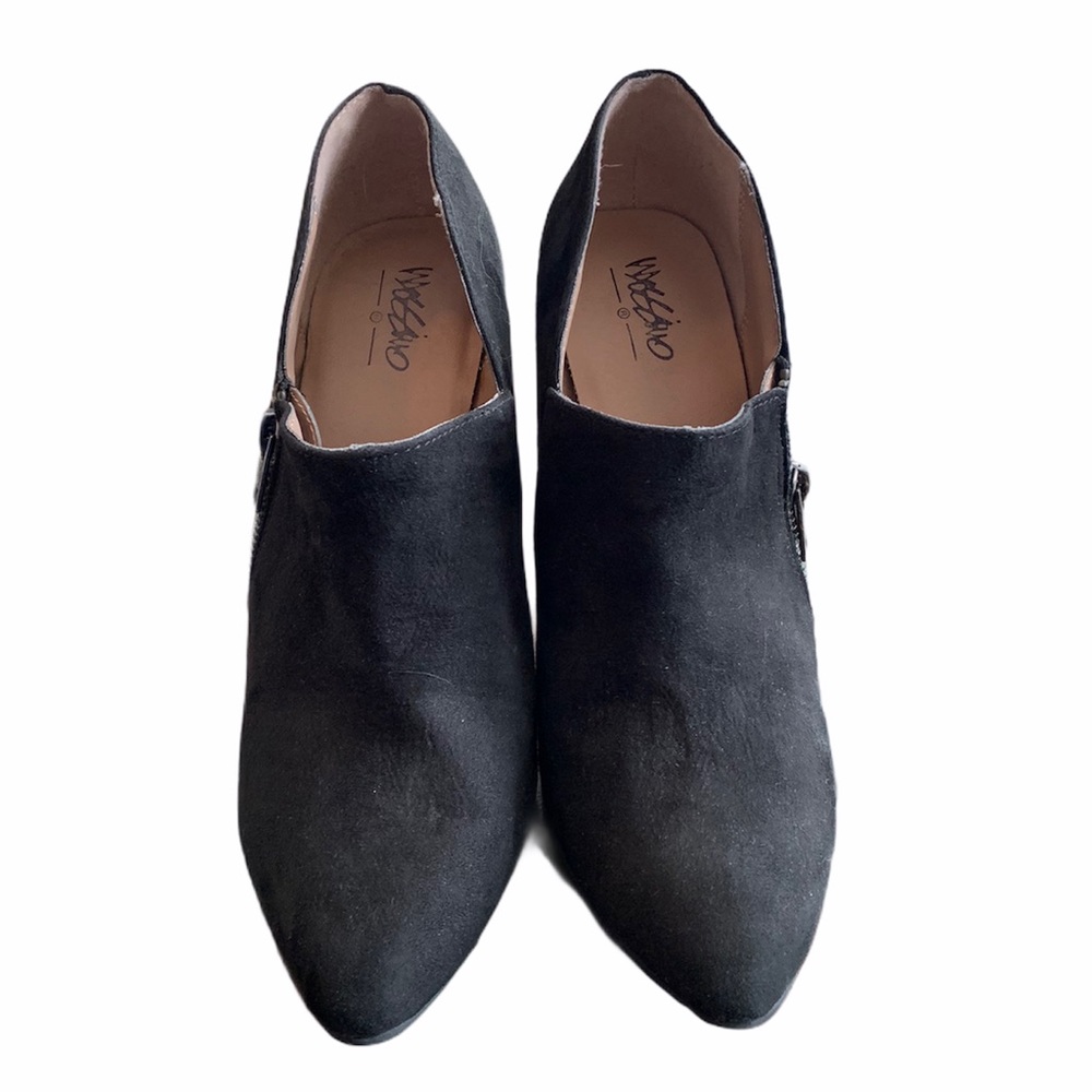 Mossimo | Suede Zip-Up High-Heel Ankle Boots | 9 - Picture 3 of 6